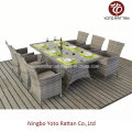 Outdoor Rattan Esszimmer Set mit Stahlrahmen (1412)